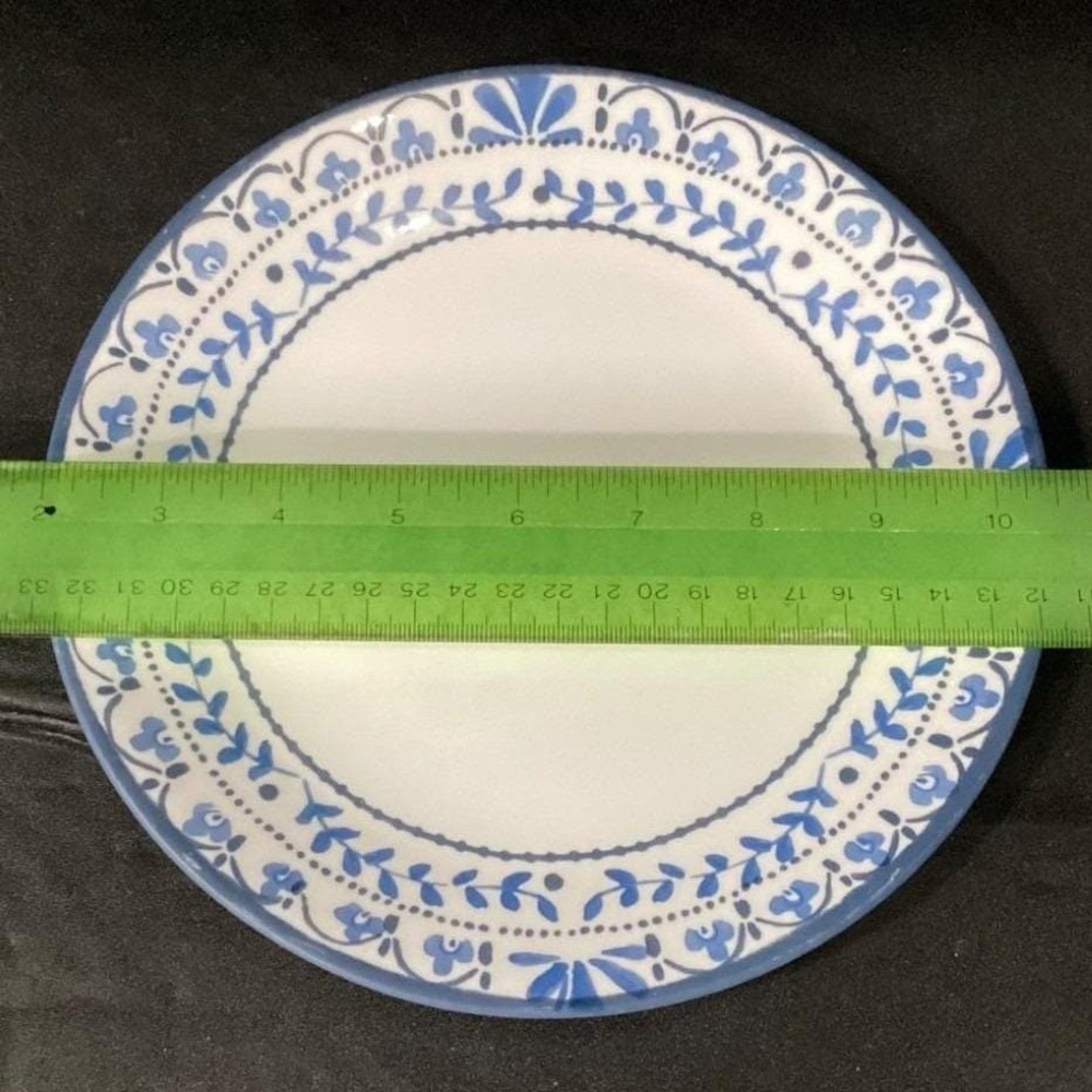 Corelle Portofino Salad Plates, Set of 4, Italian Coastal Blue & White Dishes - Picture 2 of 10